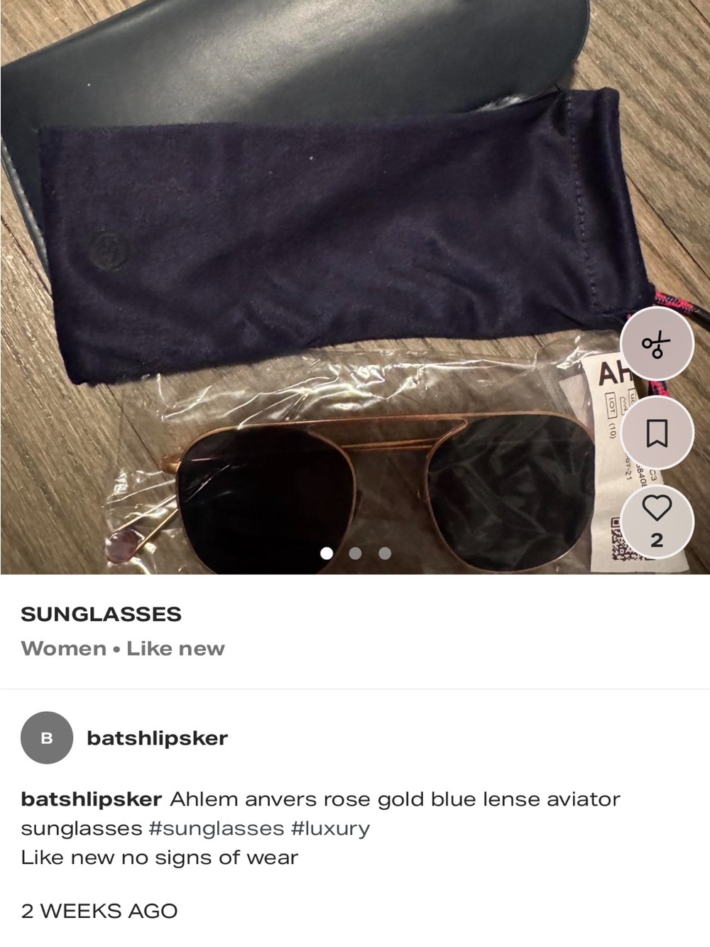 Ahlem Place d’Anvers Rose Gold sunglasses